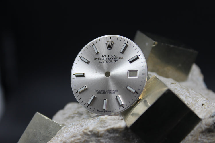 ROLEX DATEJUST 126200 126234 QUADRANTE ARGENTÈ ORIGINALE