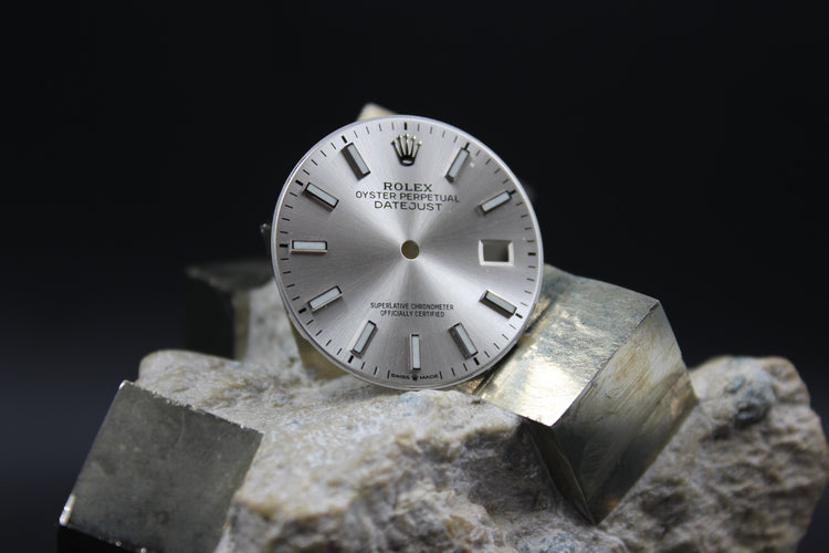 ROLEX DATEJUST 126200 126234 QUADRANTE ARGENTÈ ORIGINALE
