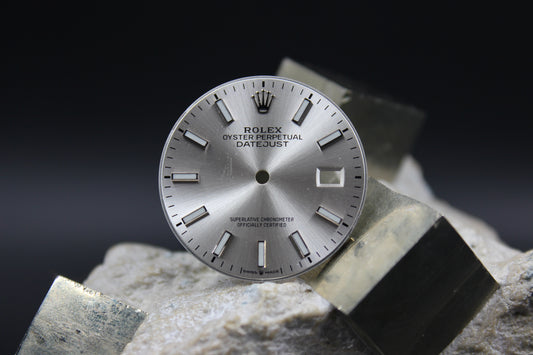 ROLEX DATEJUST 126200 126234 ECHTES SILBER-ZIFFERBLATT