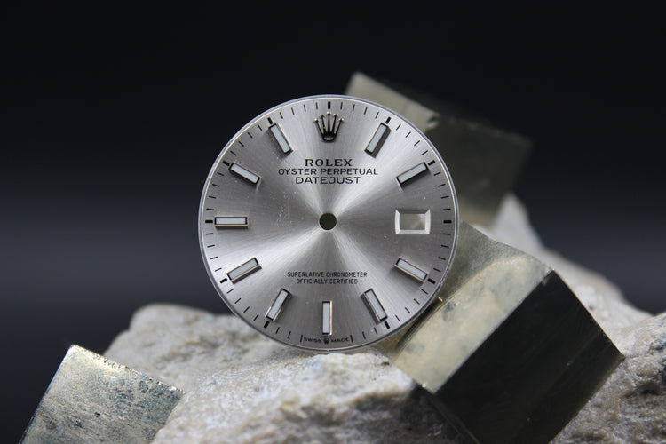 ROLEX DATEJUST 126200 126234 QUADRANTE ARGENTÈ ORIGINALE