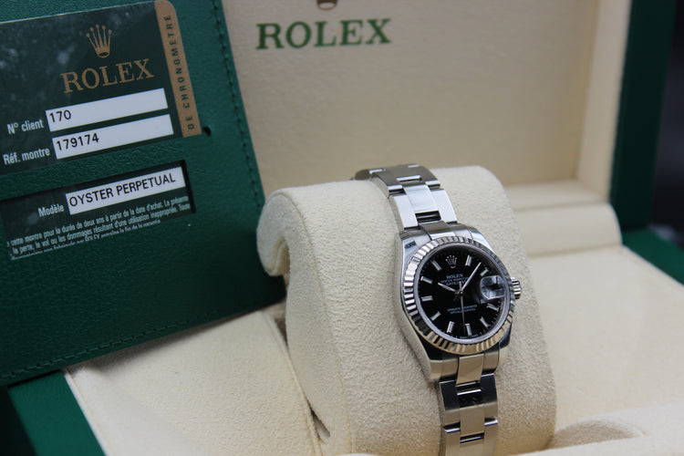 ROLEX DATEJUST LADY 179174 FULL SET YEAR 2011