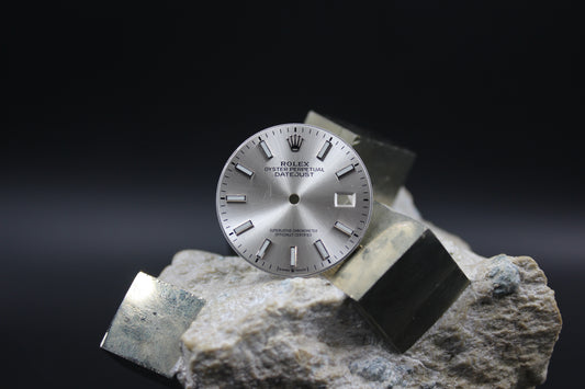 ROLEX DATEJUST 126200 126234 ECHTES SILBER-ZIFFERBLATT