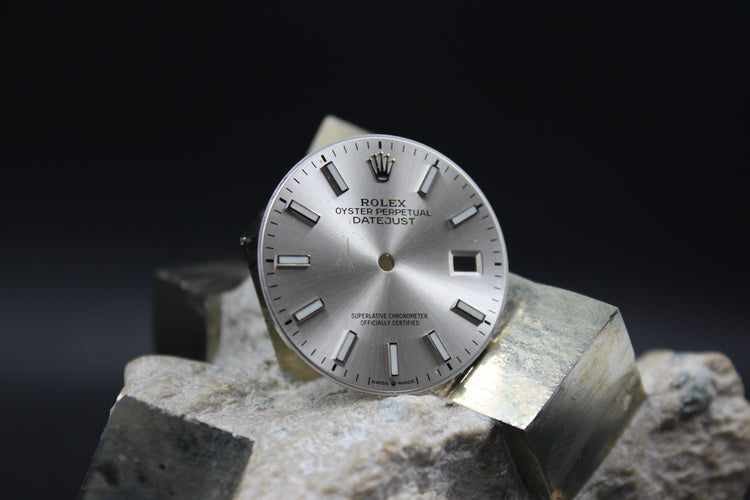 ROLEX DATEJUST 126200 126234 QUADRANTE ARGENTÈ ORIGINALE