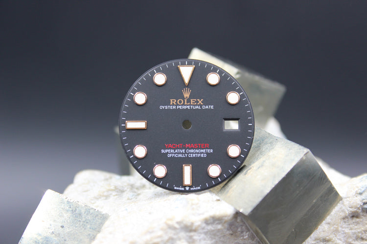 ROLEX YATCHMASTER 126621 126655 GENUINE DIAL MATTE BLACK CHROMALIGHT