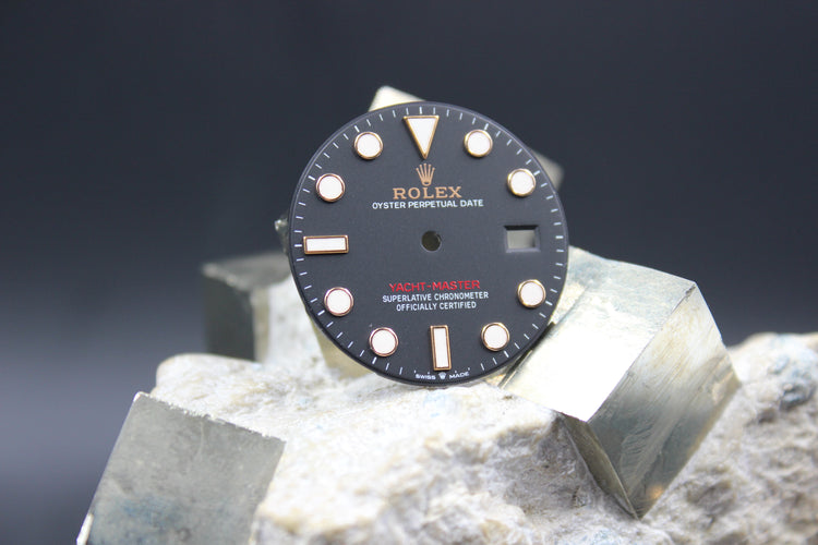 ROLEX YATCHMASTER 126621 126655 GENUINE DIAL MATTE BLACK CHROMALIGHT