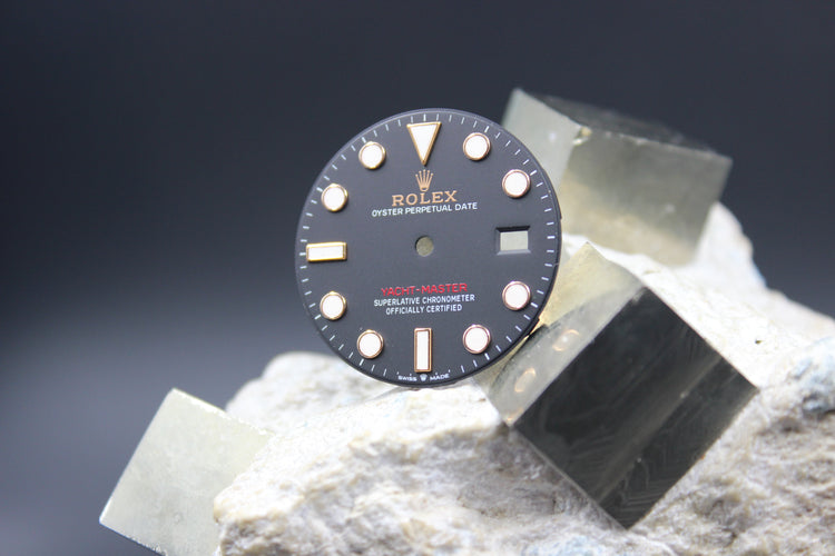 ROLEX YATCHMASTER 126621 126655 GENUINE DIAL MATTE BLACK CHROMALIGHT