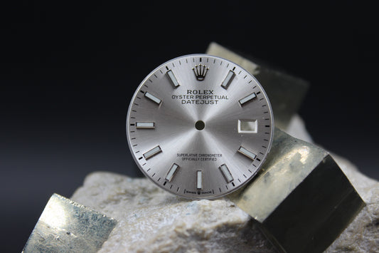 ROLEX DATEJUST 126200 126234 ECHTES SILBER-ZIFFERBLATT