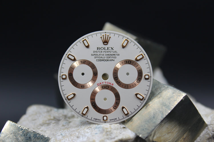 ROLEX DAYTONA ROSE GOLD 116515 116505 GENUINE IVORY DIAL LUMINOVA