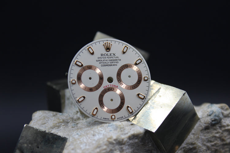 ROLEX DAYTONA ROSE GOLD 116515 116505 GENUINE IVORY DIAL LUMINOVA