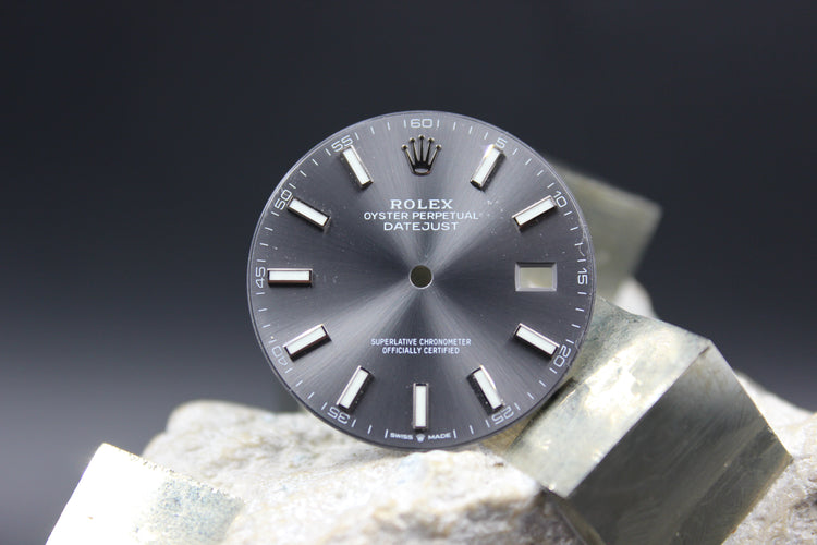 ROLEX DATEJUST 126300 126334 GENUINE RHODIUM DIAL