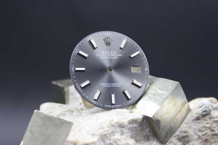 ROLEX DATEJUST 126300 126334 GENUINE RHODIUM DIAL