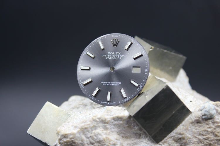 ROLEX DATEJUST 126300 126334 GENUINE RHODIUM DIAL