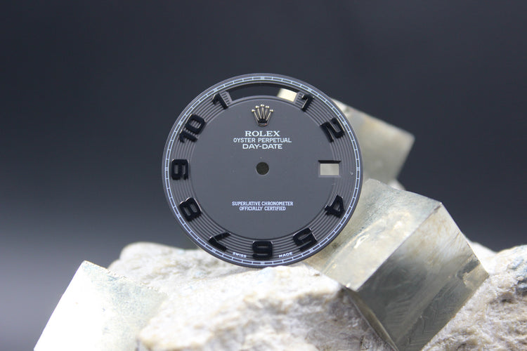 ROLEX DAYDATE 218239 218349 218206 GENUINE MATTE GREY ARABIC DIAL