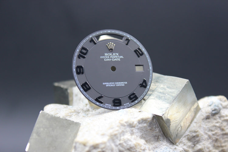 ROLEX DAYDATE 218239 218349 218206 GENUINE MATTE GREY ARABIC DIAL