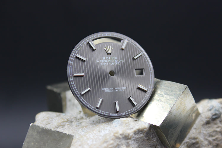 ROLEX DAYDATE 228239 228349 228206 GENUINE GREY TAPESTRY DIAL CHROMALIGHT