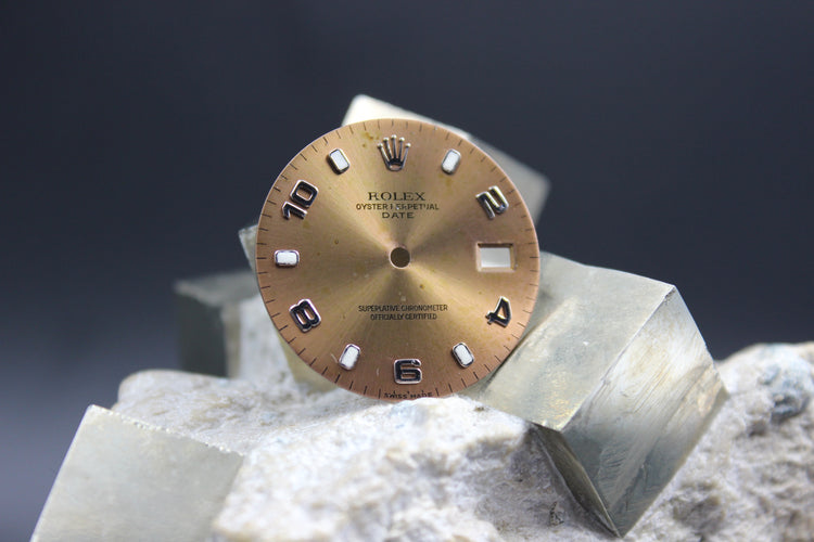 ROLEX DATE 15000 15200 15210 GENUINE BRONZE ARABIC DIAL SWISS MADE