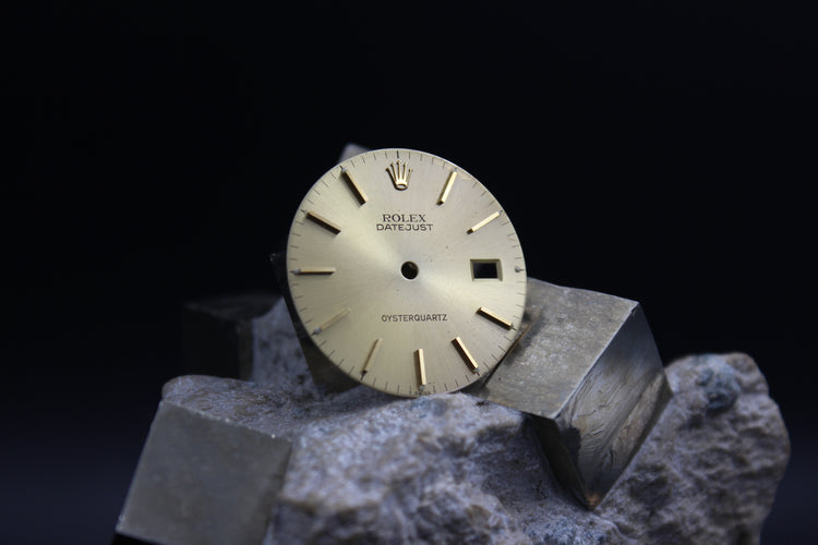 ROLEX DATEJUST OYSTERQUARTZ 17013 17018 GENUINE CHAMPAGNE DIAL