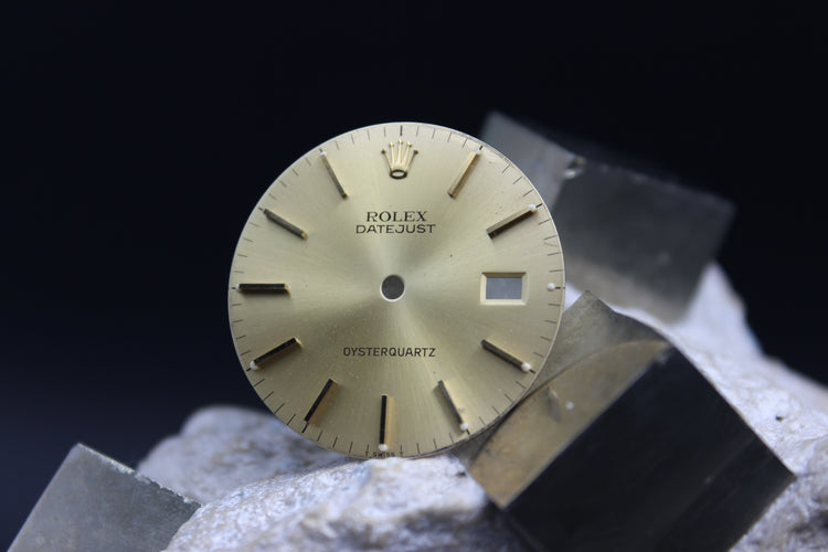 ROLEX DATEJUST OYSTERQUARTZ 17013 17018 GENUINE CHAMPAGNE DIAL