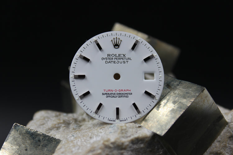 ROLEX DATEJUST TURN-O-GRAPH 116264 GENUINE LUMINOVA WHITE DIAL