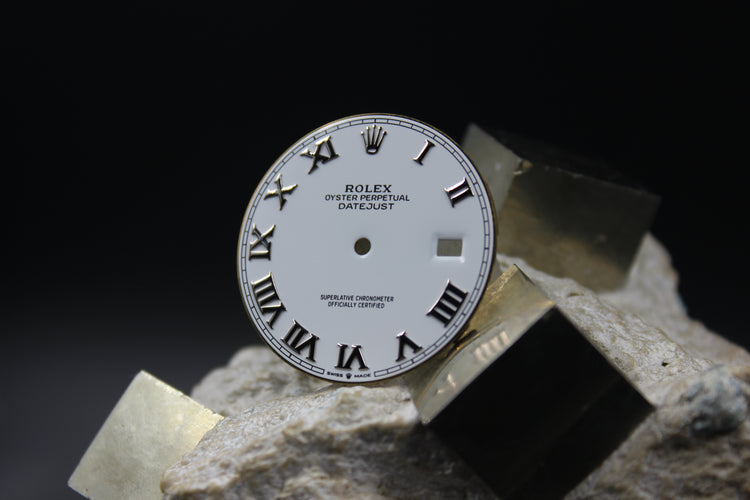 ROLEX DATEJUST 126300 126334 GENUINE WHITE ROMAN NUMBER DIAL
