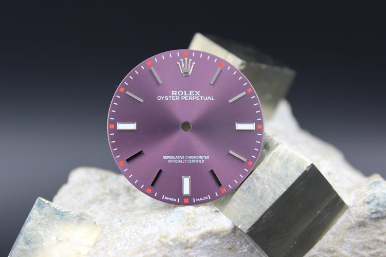 ROLEX OYSTER PERPETUAL 114300 GENUINE PURPLE GRAPE DIAL LUMINOVA