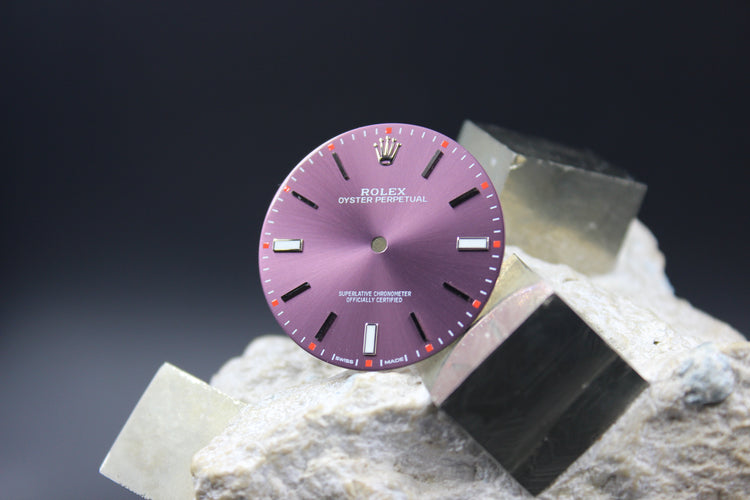 ROLEX OYSTER PERPETUAL 114300 GENUINE PURPLE GRAPE DIAL LUMINOVA