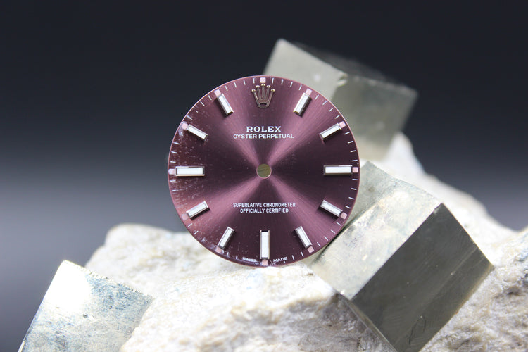 ROLEX OYSTER PERPETUAL 114200 GENUINE PURPLE GRAPE DIAL LUMINOVA