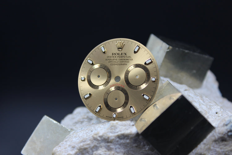 ROLEX DAYTONA 116518 116523 116528 GENUINE CHAMPAGNE DIAL LUMINOVA