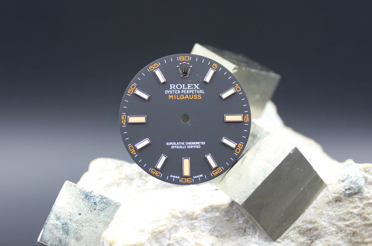 ROLEX MILGAUSS 116400GV GREEN GLASS GENUINE DIAL