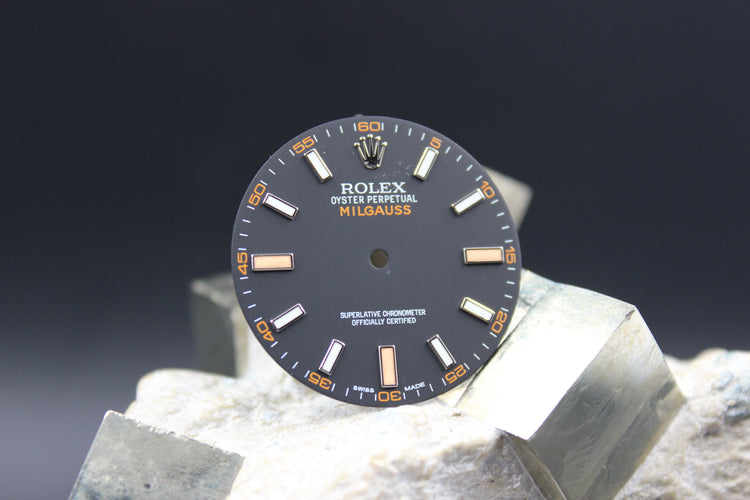 ROLEX MILGAUSS 116400GV GREEN GLASS GENUINE DIAL