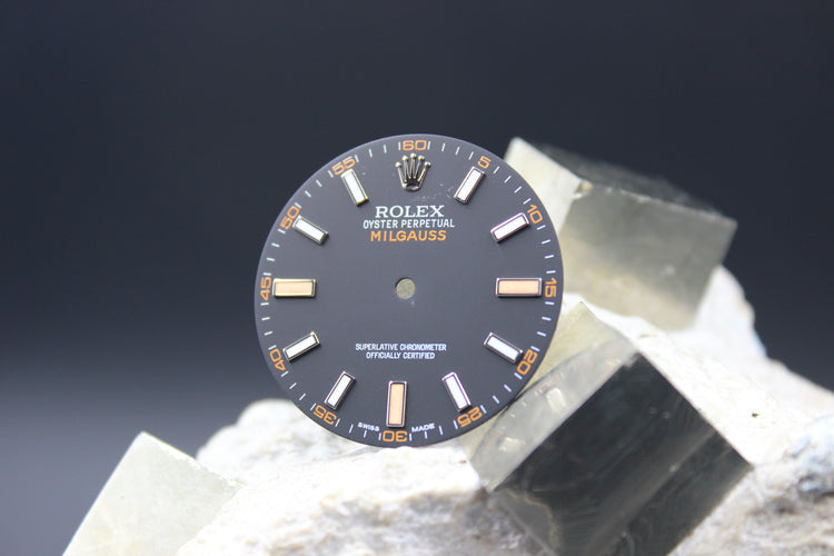 ROLEX MILGAUSS 116400GV GREEN GLASS GENUINE DIAL