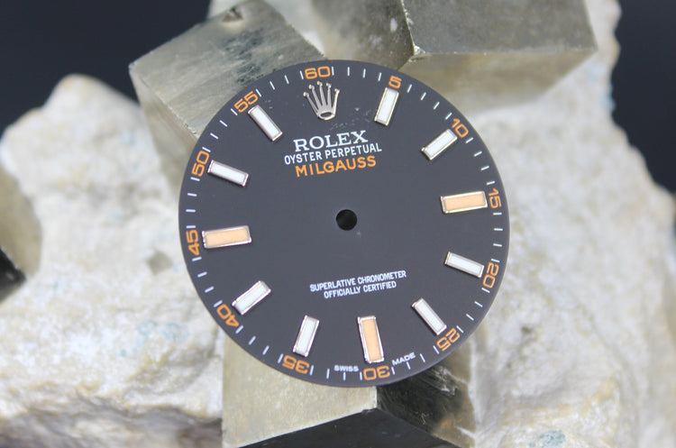 ROLEX MILGAUSS 116400GV GREEN GLASS GENUINE DIAL