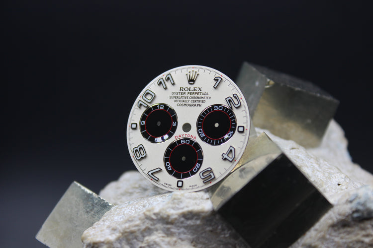 ROLEX DAYTONA 116519 116509 GENUINE PANDA RACING DIAL CROMALIGHT