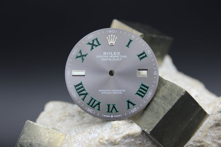 ROLEX DATEJUST 126300 126334 GENUINE WIMBLEDON DIAL ROMAN NUMBER