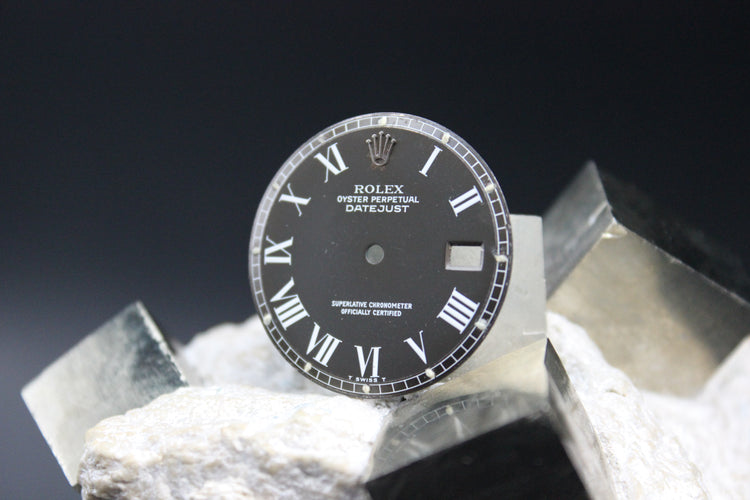 ROLEX DATEJUST 1601 1603 1600 GENUINE MATTE GREY BUCKLEY DIAL