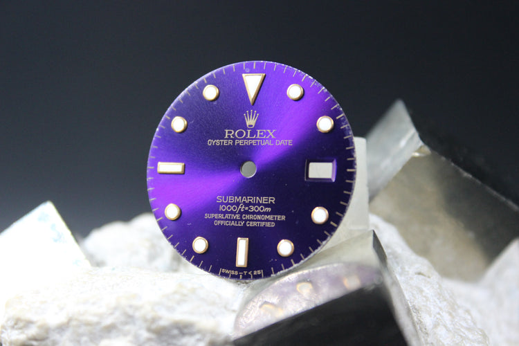 ROLEX SUBMARINER 16613 16618 GENUINE PURPLE DIAL