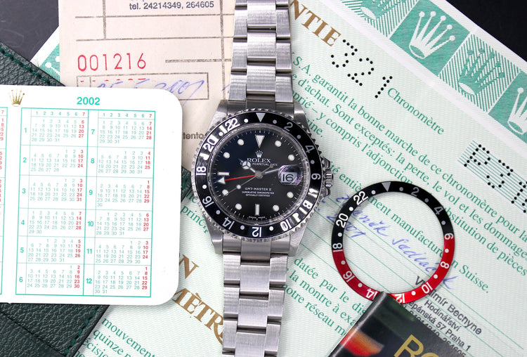 ROLEX GMT MASTER II 16710 P SERIAL FULL SET