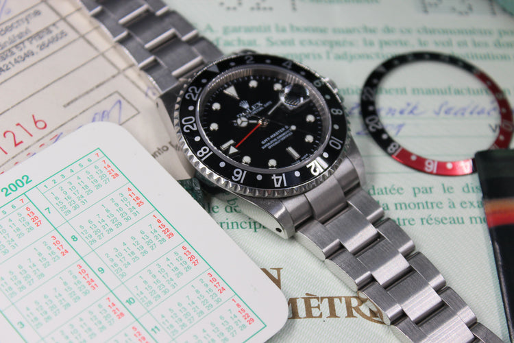 ROLEX GMT MASTER II 16710 P SERIAL FULL SET