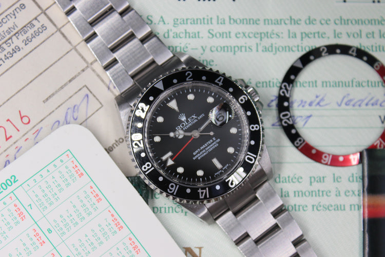 ROLEX GMT MASTER II 16710 P SERIAL FULL SET