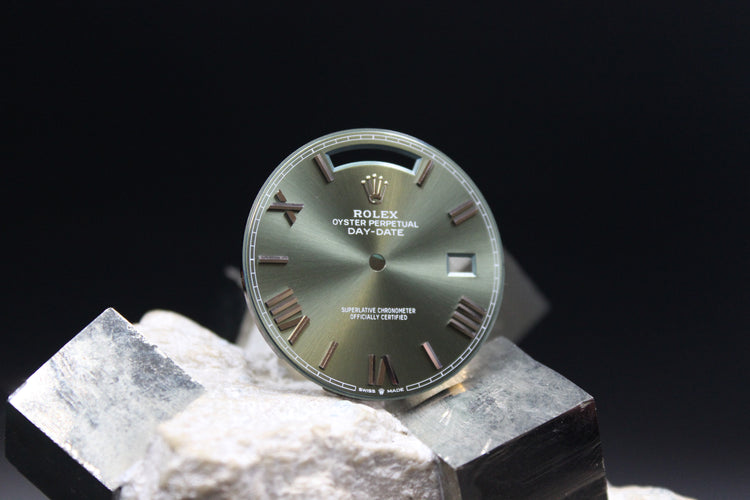 ROLEX DAYDATE 228239 228349RBR GENUINE ROMAN OLIVE DIAL