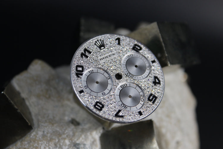 ROLEX DAYTONA 116519 116509 116589 GENUINE DIAMOND PAVED ARABIC DIAL