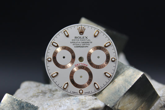 ROLEX DAYTONA ROSE GOLD 116515 116505 GENUINE IVORY DIAL LUMINOVA