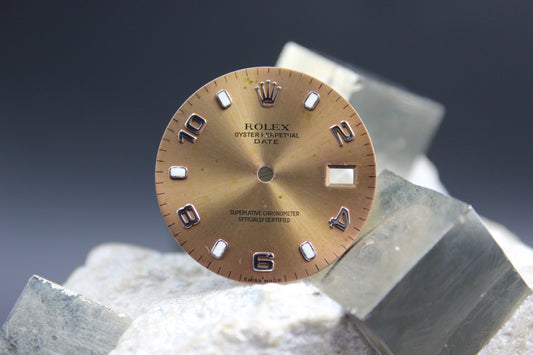 ROLEX DATE 15000 15200 15210 GENUINE BRONZE ARABIC DIAL SWISS MADE