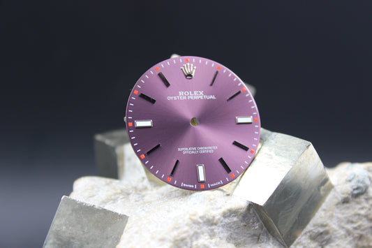 ROLEX OYSTER PERPETUAL 114300 GENUINE PURPLE GRAPE DIAL LUMINOVA