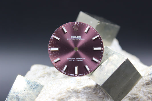 ROLEX OYSTER PERPETUAL 114200 GENUINE PURPLE GRAPE DIAL LUMINOVA