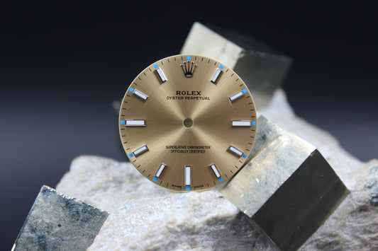 ROLEX OYSTER PERPETUAL 114200 GENUINE CHAMPAGNE DIAL