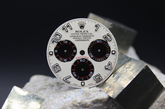 ROLEX DAYTONA 116519 116509 GENUINE PANDA RACING DIAL CROMALIGHT