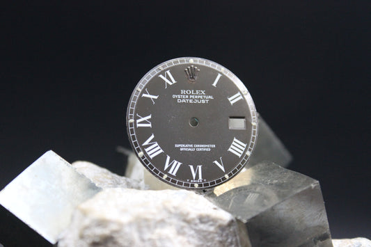 ROLEX DATEJUST 1601 1603 1600 GENUINE MATTE GREY BUCKLEY DIAL