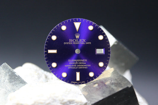 ROLEX SUBMARINER 16613 16618 GENUINE PURPLE DIAL