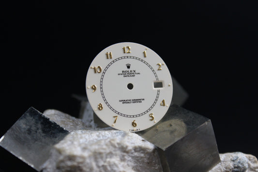 ROLEX DATEJUST 16013 16018 BOILER GAUGE RARE ENAMEL GENUINE DIAL